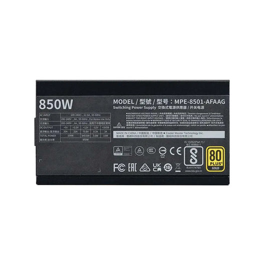 COOLER MASTER MWE 850 V2 80+ Gold Fully Modular ATX 3.1 Power Supply ( 850W )