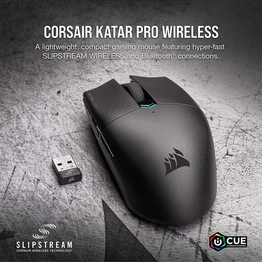 CORSAIR KATAR Pro Ultralight Wired Ambidextrous Gaming Mouse ( CH-931C011-AP ) ( 1000DPI / 6 Macro Buttons ) ( Black )