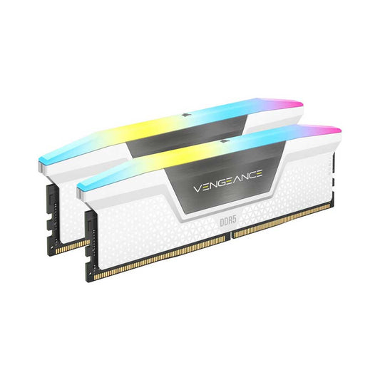 CORSAIR Vengeance RGB 32GB ( 16GB x 2 ) 6000MHz DDR5 Ram (White)