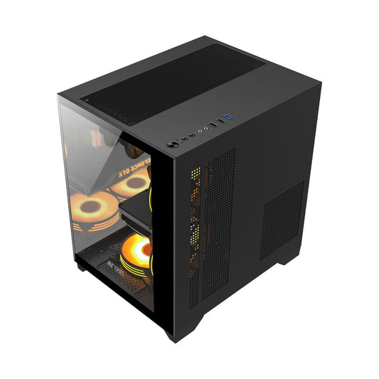 ANT ESPORTS Crystal Z2 MATX Mid Tower Cabinet (Black)