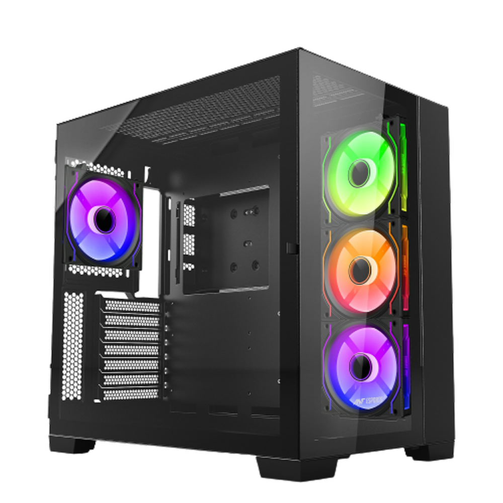 Buy ANT ESPORTS Crystal XL ARGB ATX Mid Tower Cabinet Black in India ...