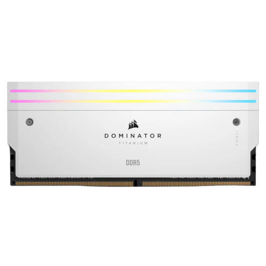 CORSAIR Dominator Titanium RGB 32GB ( 16GB x 2 ) 6000MHz DDR5 RAM ( White ) ( CL30 )