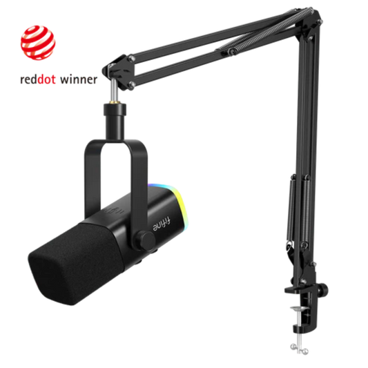 FIFINE AmpliGame AM8T USB/XLR Dynamic Microphone Kit With Boom Arm Stand ( Black )