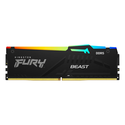 KINGSTON Fury Beast RGB 16GB ( 16GB x 1 ) 6000MHz DDR5 RAM ( Black ) ( CL30 )