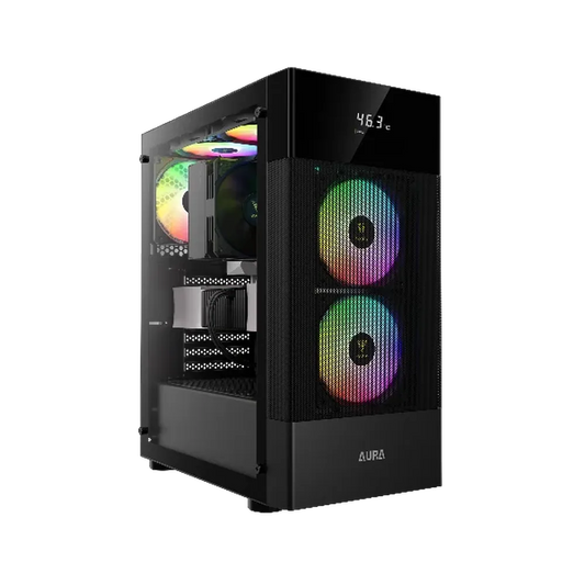 GAMDIAS Aura GC5 ATX Mid Tower ARGB Cabinet ( Black )