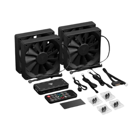 GAMDIAS Aeolus M3-1204R 120mm ARGB Cabinet Fan ( Black ) ( Four Pack )