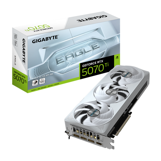 GIGABYTE GeForce RTX 5070 Ti Eagle Ice SFF OC White 16GB Nvidia Graphic Card