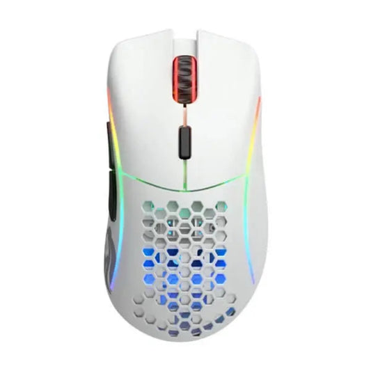 GLORIOUS Model D RGB Wireless Ergonomic Gaming Mouse ( White ) ( 1000DPI / 6 Macro Buttons )