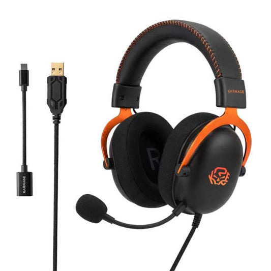 KARNAGE Velocity RGB Wired 3.5mm Gaming Headphone ( Black ) ( PC / PS4 / PS5 / Xbox / Mobile ) ( KNG-HS-36-BK )
