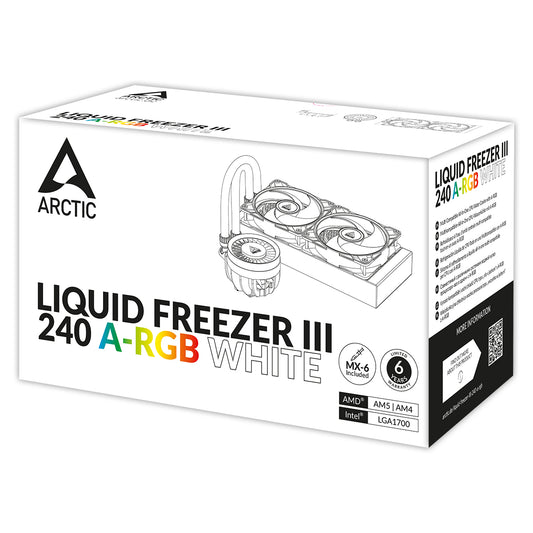 ARCTIC Liquid Freezer III 240mm ARGB CPU Liquid Cooler ( White )