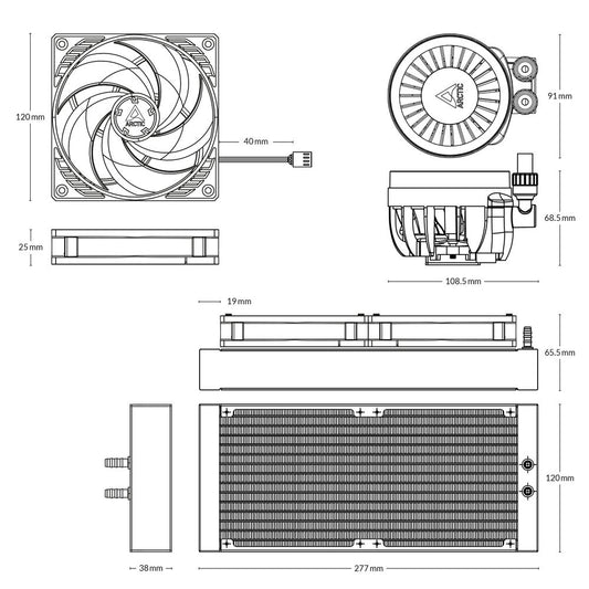 ARCTIC Liquid Freezer III 240mm CPU Liquid Cooler ( Black )