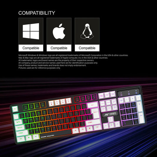 ANT ESPORTS MK1450 Full Size Membrane Wired Gaming Keyboard ( Black )