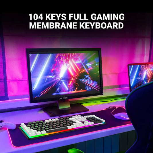 ANT ESPORTS MK1450 Full Size Membrane Wired Gaming Keyboard ( Black )