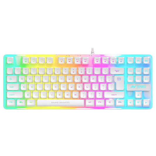 ANT ESPORTS MK700 V2 TKL Membrane Wired RGB Backlit Gaming Keyboard ( White )