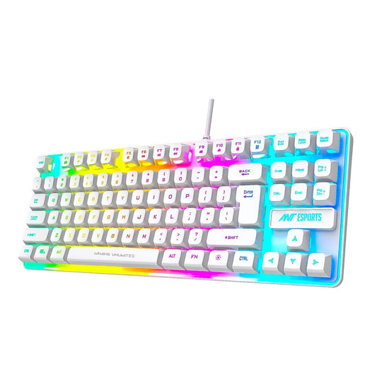 ANT ESPORTS MK700 V2 TKL Membrane Wired RGB Backlit Gaming Keyboard ( White )