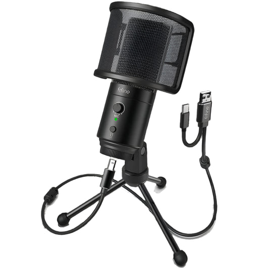 FIFINE K683A USB Type-C Desktop Microphone ( With Tripod Stand )