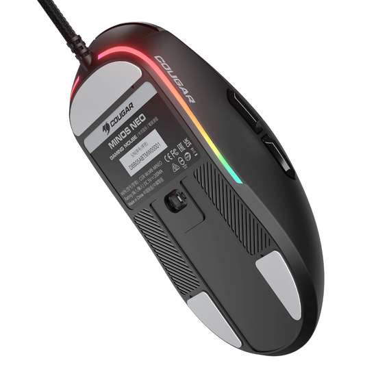 COUGAR MINOS NEO RGB Wired Ambidextrous Gaming Mouse ( Black ) ( 6200DPI / 6 Macro Buttons )