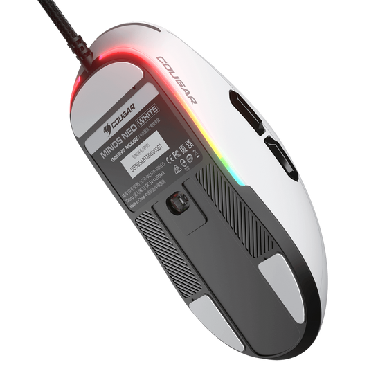 COUGAR MINOS NEO RGB Wired Ambidextrous Gaming Mouse ( White ) ( 6200DPI / 6 Macro Buttons )