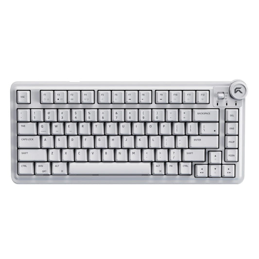 CYBEART Nighthawk 75% TKL Tri Mode RGB Mechanical Wireless Gaming Keyboard ( White ) ( CYBEART MKII Gen 1 Linear Switch )