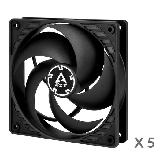 ARCTIC P12 PWM PST 120mm Cabinet Fan ( Black ) ( Five Pack )