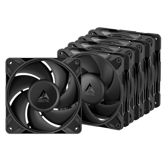 ARCTIC P12 Pro PST 120mm Non-RGB Cabinet Fan ( Black ) ( Five Pack )