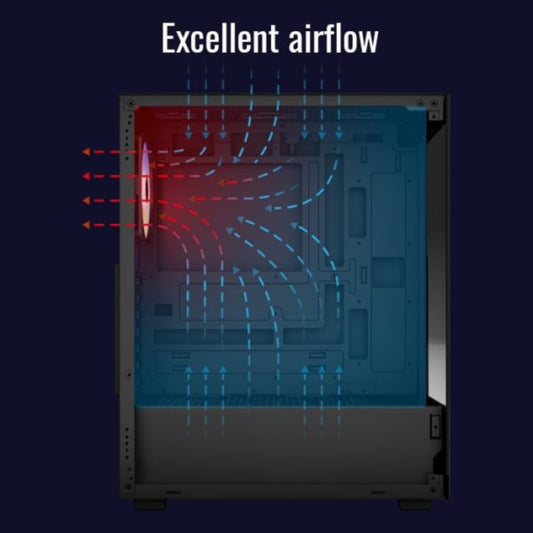 AEROCOOL Pivot ATX Mid Tower Cabinet (Black)