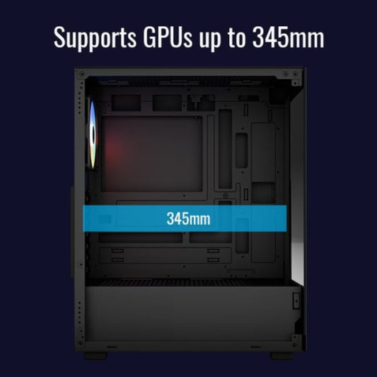 AEROCOOL Pivot ATX Mid Tower Cabinet (Black)