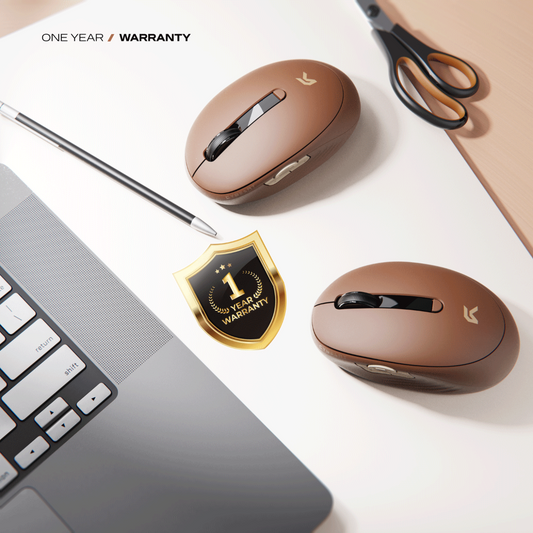 CYBEART Pocket Wireless  Ergonomic productivity Mouse ( Mocha ) ( 2400DPI / 7 Macro Buttons )
