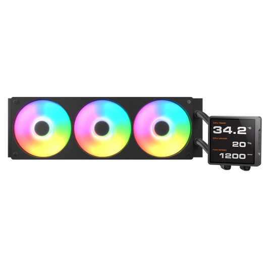 COUGAR Poseiden Vistek Pro ARGB 360mm CPU Liquid Cooler ( With LCD Display ) ( Black )