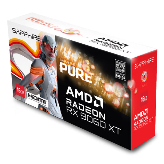 SAPPHIRE Radeon Pure RX 9060 XT White 16GB AMD Graphic Card