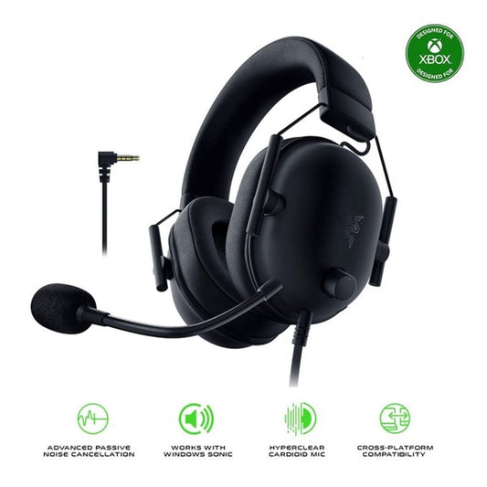 Razer BlackShark V2 X Wired 3.5mm Jack Gaming Headphones (Xbox Licensed) (Black) (Xbox One Xbox X|S) (RZ04-03240900-R3M1)