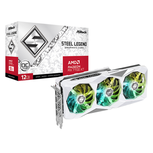 ASROCK Radeon RX 7700 XT Steel Legend OC 12GB Nvidia Graphic Card