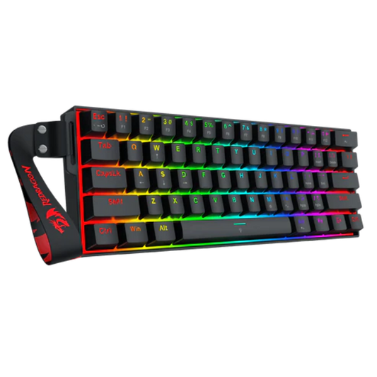REDRAGON K617 Fizz HE 60% Mechanical RGB Wired Gaming Keyboard With Strap ( Black ) ( Magnetic Switches )