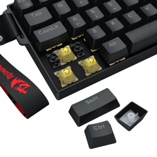 REDRAGON K617 Fizz HE 60% Mechanical RGB Wired Gaming Keyboard With Strap ( Black ) ( Magnetic Switches )
