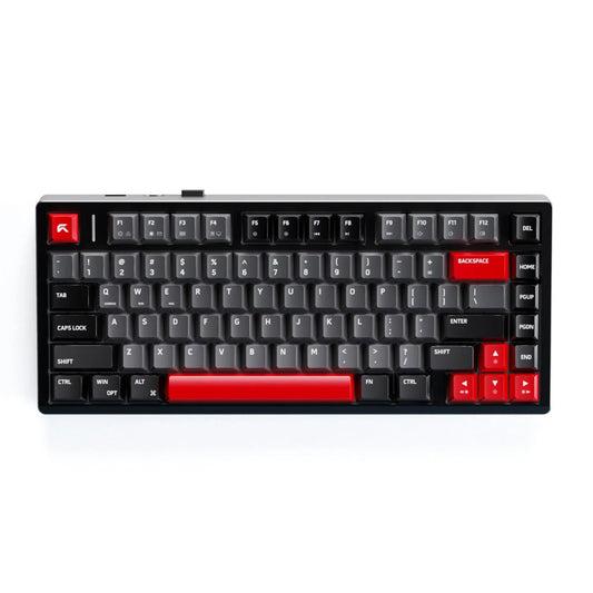 CYBEART X75 Rhino 75% Tri Mode RGB Mechanical Wireless Gaming Keyboard ( Black/Red ) ( Cybeart MKIII Gen1 Linear Switches )