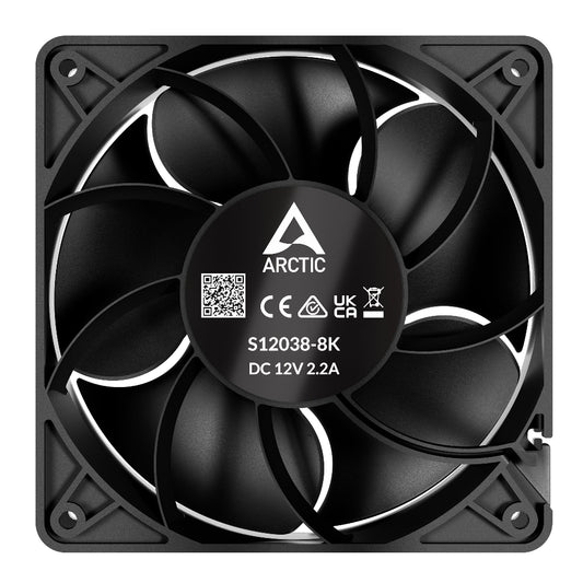 ARCTIC S12038-4K 120mm Non-RGB Server Cabinet Fan ( Black ) ( Single Pack )