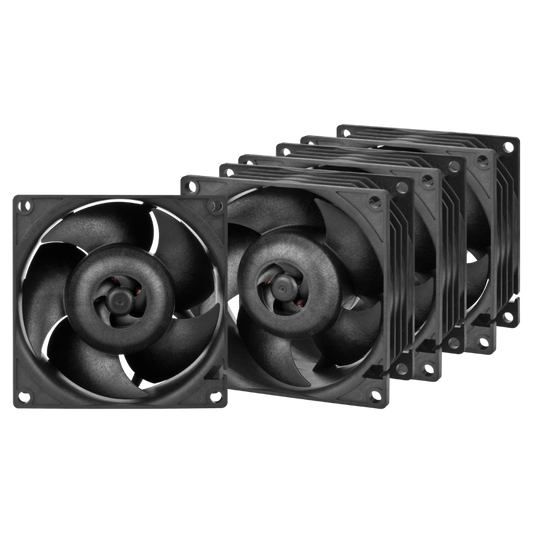 ARCTIC S8038-10K 80mm Non-RGB Server Cabinet Fan ( Black ) ( Four Pack )