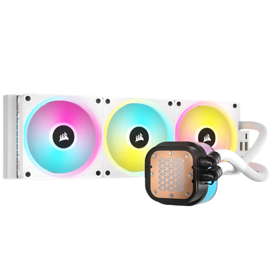 CORSAIR iCUE Link H150i LCD RGB 360mm CPU Liquid Cooler (White)