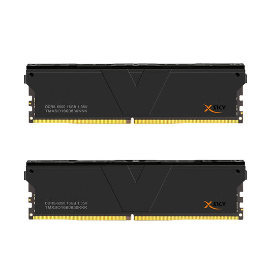 V-COLOR Manta X Sky 32GB ( 16GB x 2 ) 7200MHz DDR5 RAM ( Black ) ( CL34 )