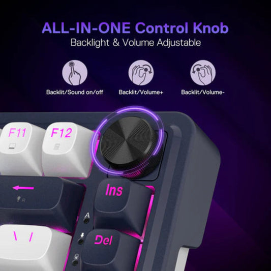 REDRAGON UCAL K673 HE 75% Mechanical RGB Wired Gaming Keyboard ( Abyssal Blue ) ( Magnetic Switches )
