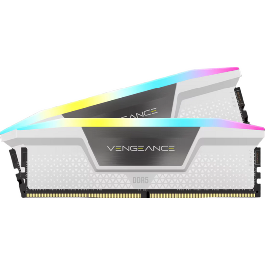 CORSAIR Vengeance RGB 32GB ( 16GB x 2 ) 6000MHz DDR5 Ram ( White ) ( CL40 )