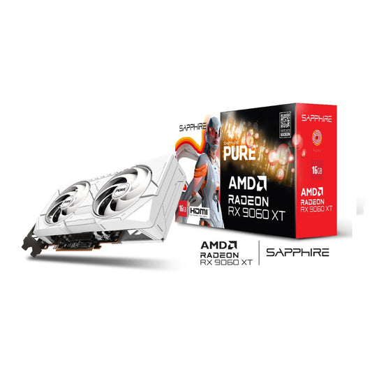 SAPPHIRE Radeon Pure RX 9060 XT White 16GB AMD Graphic Card