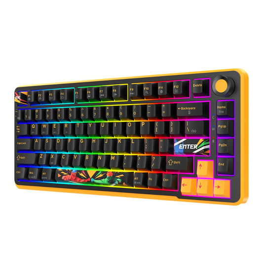 COSMIC BYTE Arcturus 75% Tri-Mode Mechanical RGB Wireless Gaming Keyboard ( Black / Amber ) ( Outemu Custom Yellow ) ( TCBP03564 )
