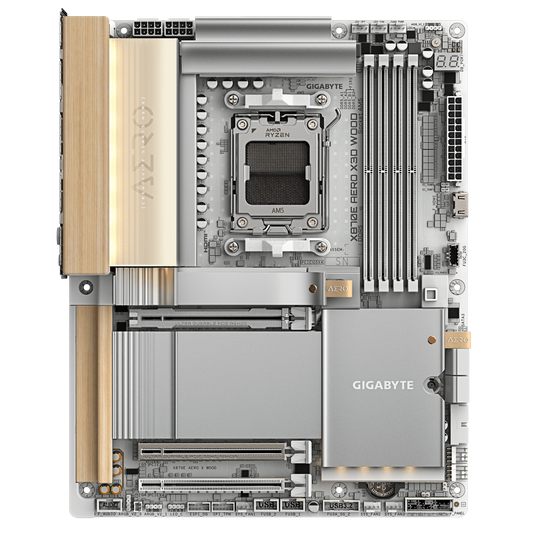 GIGABYTE X870E Aero X3D Wood ATX Wifi7 DDR5 AMD Motherboard