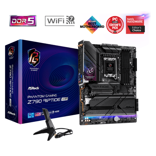 ASROCK Phantom Gaming Z790 Raptide Wifi7 DDR5 Intel Motherboard