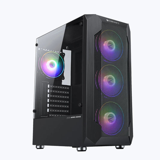 ZEBRONICS Apex Edge ARGB MATX Full Tower Cabinet ( Black )