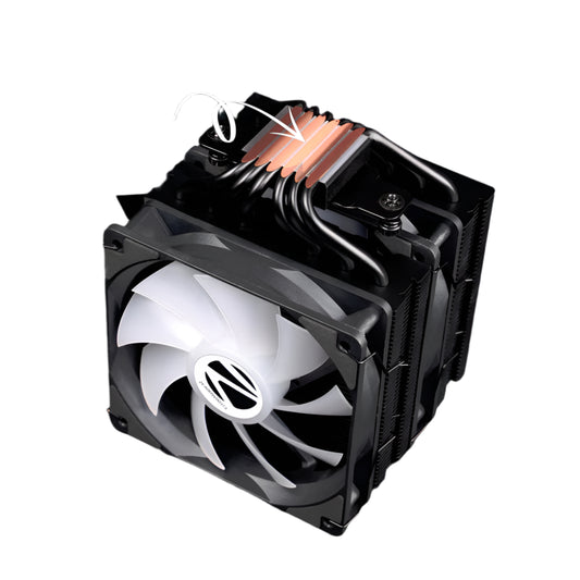 ZEBRONICS Zeb FC1200U Dual Tower ARGB CPU Air Cooler ( Black )