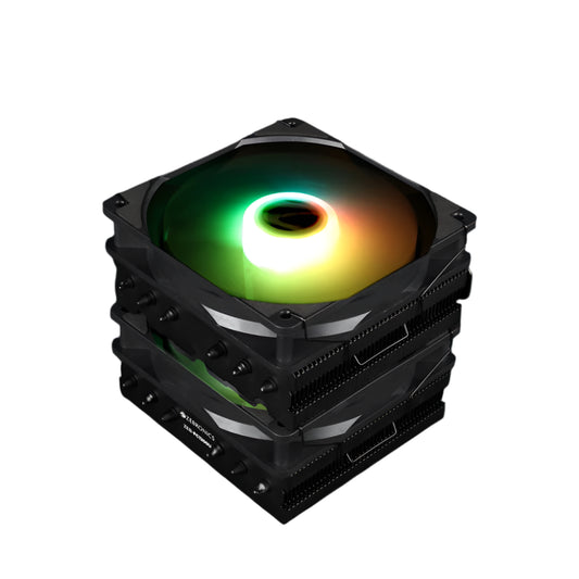 ZEBRONICS Zeb FC1200U Dual Tower ARGB CPU Air Cooler ( Black )