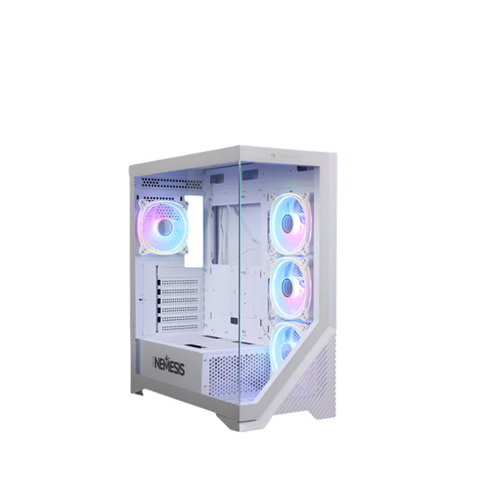 ZEBRONICS Nemesis ARGB Premium ATX Mid Tower Cabinet ( White )