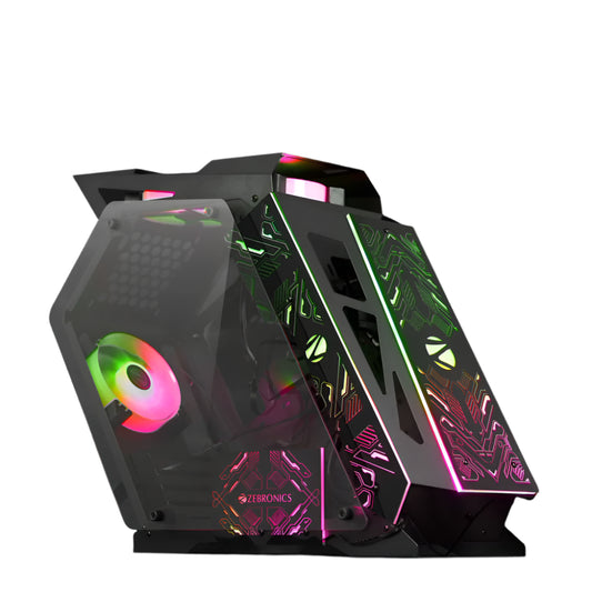 ZEBRONICS Valhalla Neo ARGB MATX Mid Tower Cabinet ( Black )